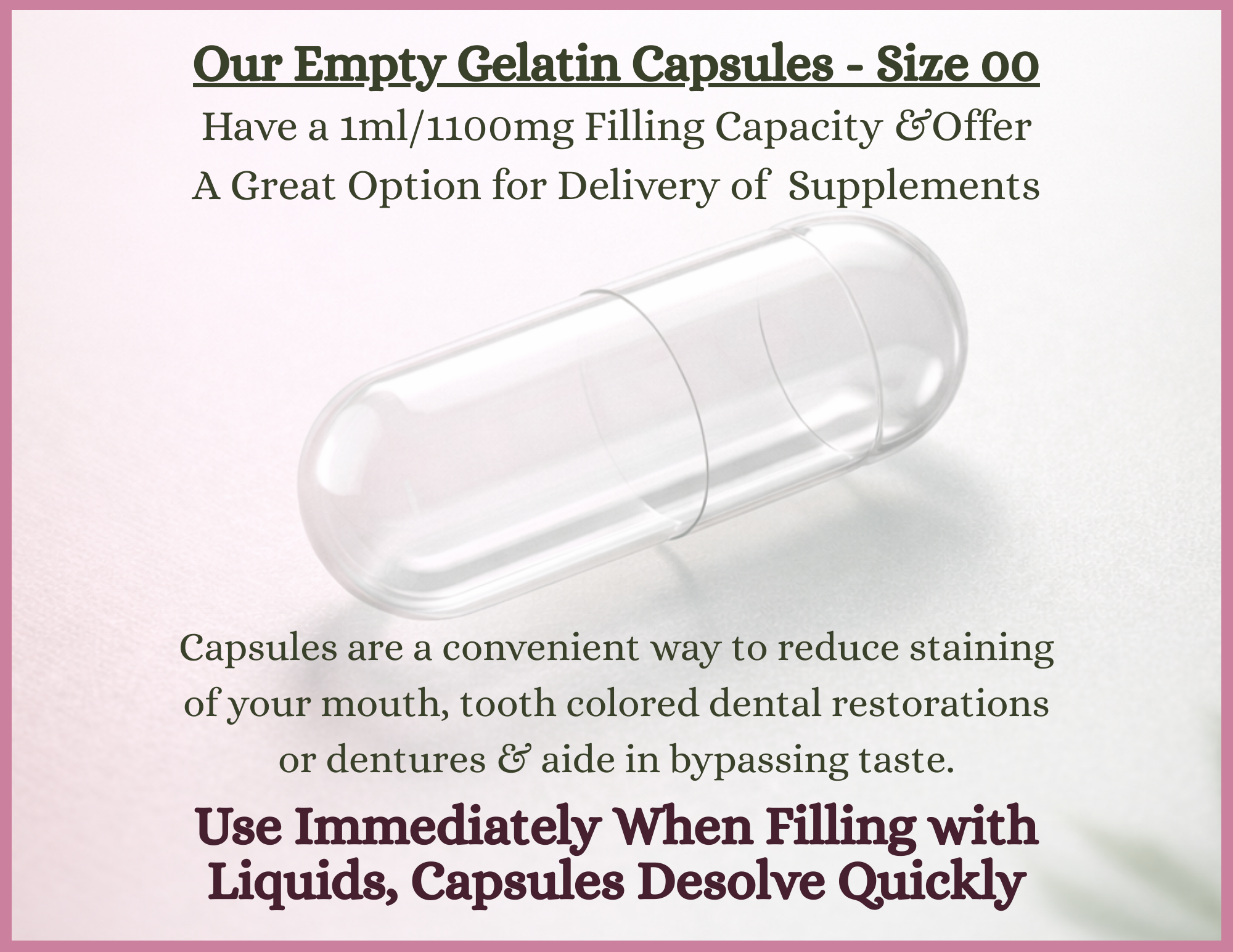 Empty Gelatin Capsules - Size 00