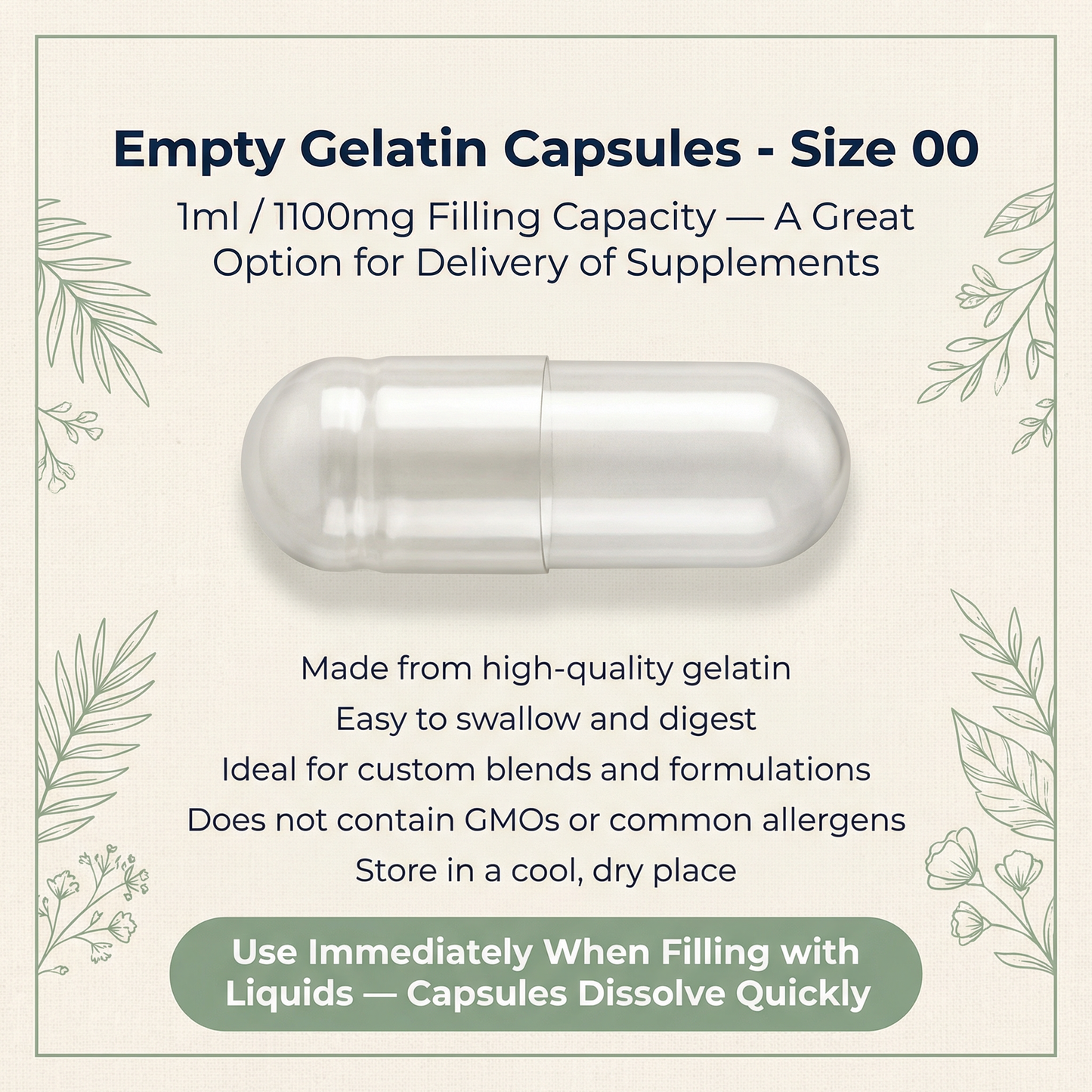 Empty Gelatin Capsules - Size 00