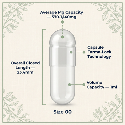 Empty Gelatin Capsules - Size 00